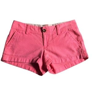 Lilly Pulitzer Size 0 Textured Bright Pink The Walsh Short Vacation Cruise Beach